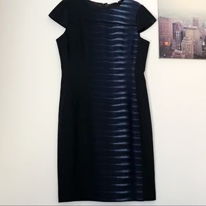 TAHARI 💕 Black w/ Blue design fully lined dress